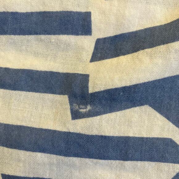 THML Boho Flutter Sleeve Ruffled Embroidered Top Blouse Geometric Print Spring S - Picture 15 of 16